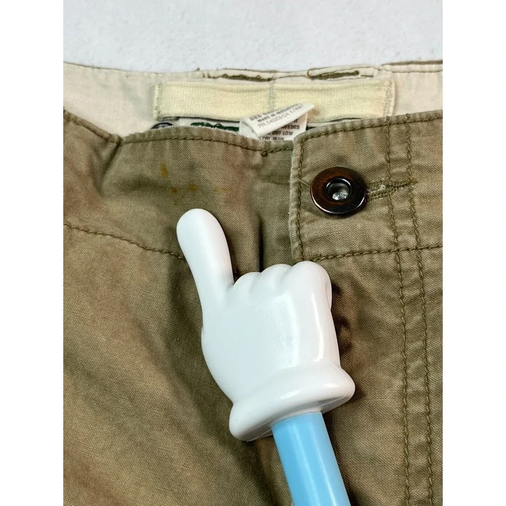 VTG OLD NAVY Mens 34 Shorts Khaki Tan Cargo Pocket Raw‎ Hem 10